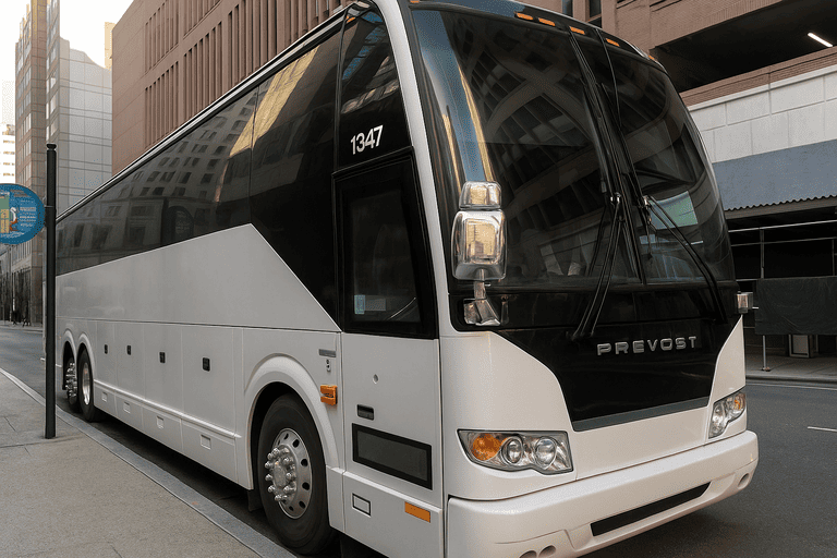 a Charter Bus Rental West Des Moines coach bus